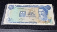 Bermuda Monetary Authority 1 Dollar Bill QEII