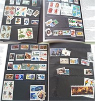 LOT OF ASSORTED POSTAGE STAMPS AND 2 BOOKS