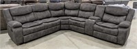 Dorado 3 PC Reclining Sectional In Charcoal