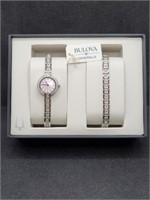 New ladies Bulova watch/bracelets set