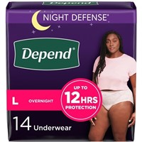 E3584  Depend Night Defense L Blush 14ct
