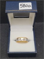 $220 size 7.5 gold/silver tone movable ring