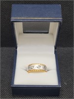 $220 gold/silver tone movable ring