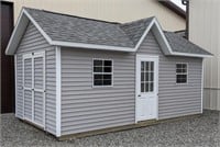 20' Grey/White Outdoor Shed