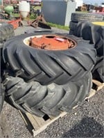 (2) 14.9-28 Tractor Rims & Tires