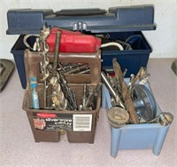 Misc. Lot of Tools & Tool Box: Drill Bits,
