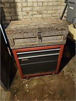 Sears Toolchest on Casters- Wooden Chest