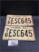 1975 Iowa License Plates