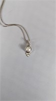 925 Sterling Silver Pearl Pendant Necklace