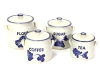 4 Pc Mark Cartwright Pottery Canister Set