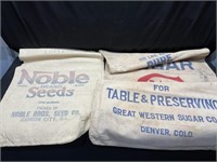 Vintage seed sacks