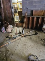 Antique Saw- Post Hole Digger- Sledgehammers-