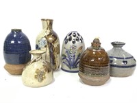 6 Art Pottery Vases + Berkshire Pottery & Others