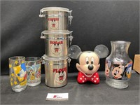 Mickey Mouse Canisters, Pitcher and