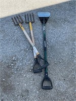 Digging forks, shingle remover