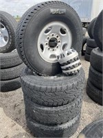 4 Misc Spare Tires & Rims & Hub Caps