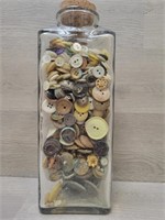Glass Jar of Loose Buttons