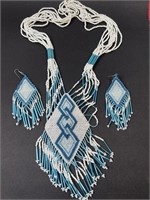 Navajo Style Beaded Necklace and Earrings