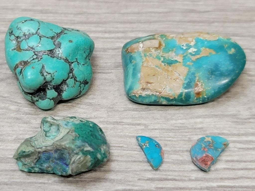 Turquoise From Various Mines