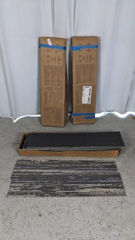 (3) Floor Fibre Black long-pile Tile
