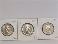 CANADIAN 1969, 1973 & 1983 50¢ PIECES