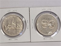 CANADIAN 1968 & 1974(100 YRS WINNIPEG) $1.00 COINS