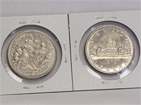 CND 1970(100 YRS MANITOBA) & 1972 $1.00 COINS