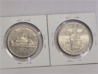CND 1975 & 1984 (CARTIER) $1.00 COINS