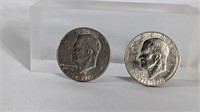 1976 & 1976D Bicentennial Eisenhower Dollars