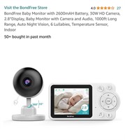 BondFree Baby Monitor with 2600mAH Battery