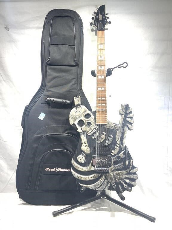 Mr. Scary Copy Skull & Bones Electric Guitar