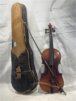 Vintage 1/2 Size Violin. Labeled Copy Of Antonius