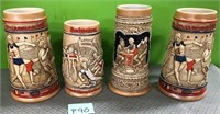 Z - LOT OF 4 COLLECTIBLE STEINS (P90)
