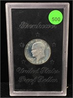 1972 Silver Ike Dollar In Case