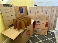 30 MOVING BOXES - Sm & Med, 1 HEAVY, 1 w Glas