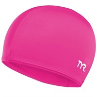 TYR Adult Lycra Fiber Swim Cap, Pink