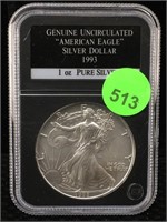 1993 Silver Eagle 1 Oz 999 In Case