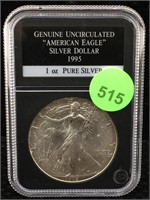 1995 Silver Eagle 1 Oz 999 In Case