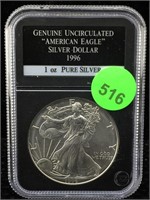 1996 Silver Eagle 1 Oz 999 In Case