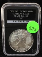 2003 Silver Eagle 1 Oz 999 In Case
