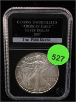 2007 Silver Eagle 1 Oz 999 In Case