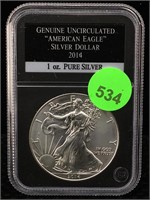 2014 Silver Eagle 1 Oz 999 In Case