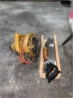 miter saw and skill saw tool lot