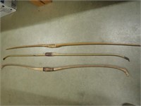 (3) Fiberglass Recurve Bows