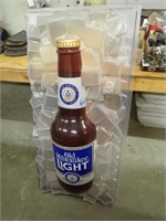 Old Milwaukee Light Beer Bottle Sign - 22"Wx46"H