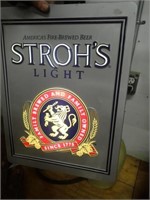 Strohs Lighted Sign - 15 1/2"Wx20"H