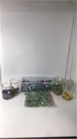Hundreds Of Marbles:Glass,Clay, Shooters,Etc U14B