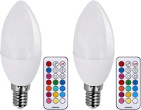 2-Pack E12 RGB LED Candelabra Light