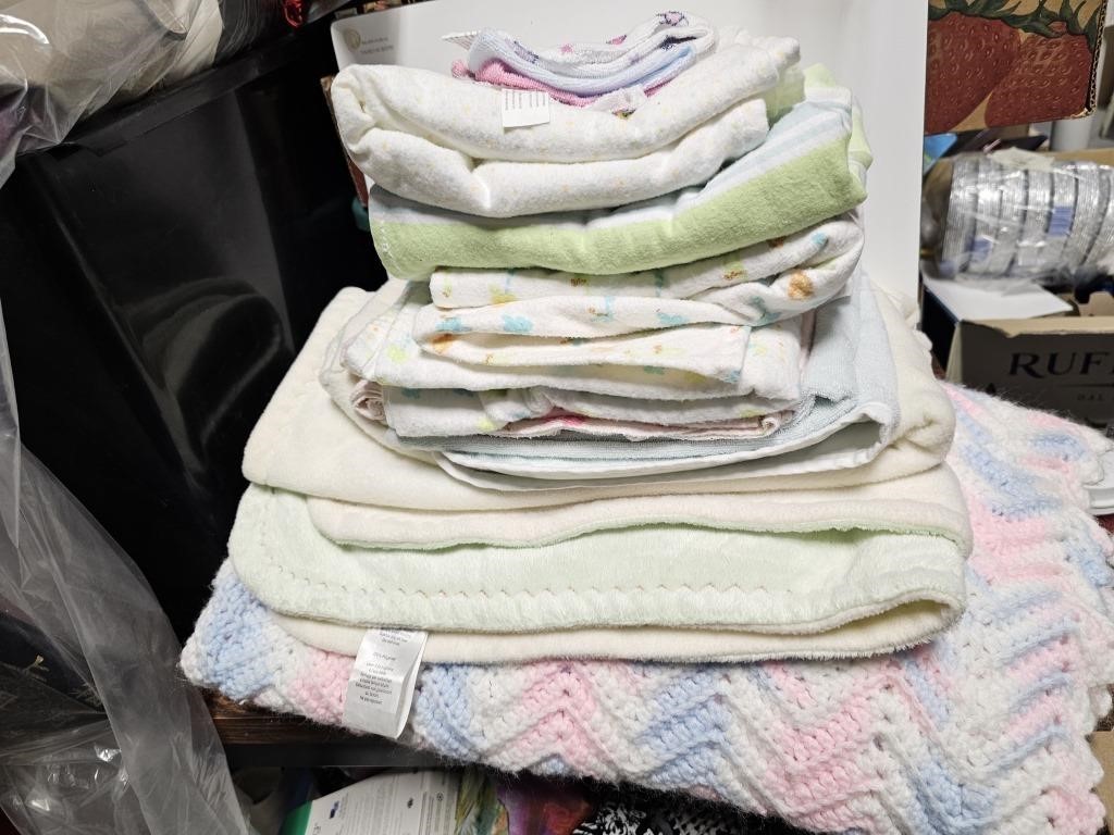 Group of baby blankets