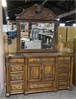 (U) Lexington Dresser with Mirror 68” x 20” x 86”